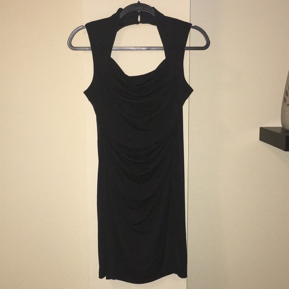 Sexy black dress.